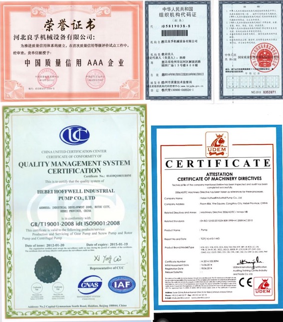 Bomba de aceite de engranajes circular serie YCB aprobada por CE